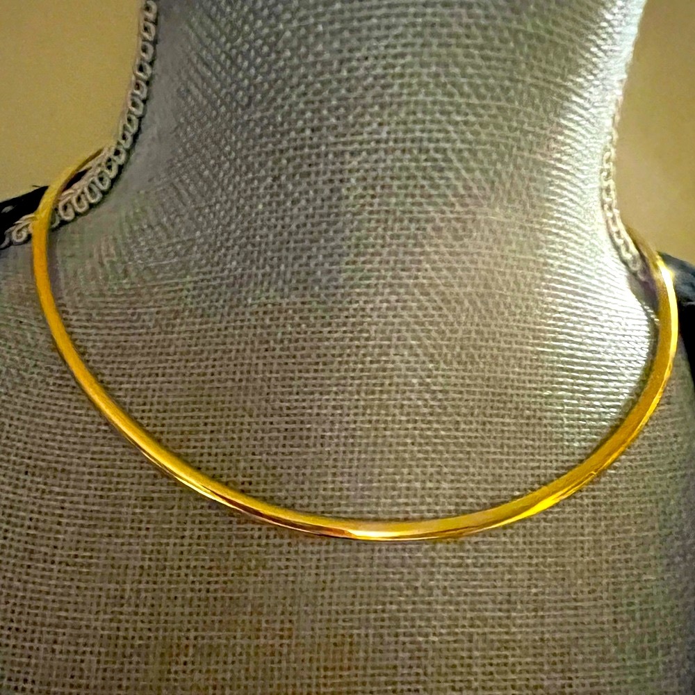 14K High Polish Omega Necklace